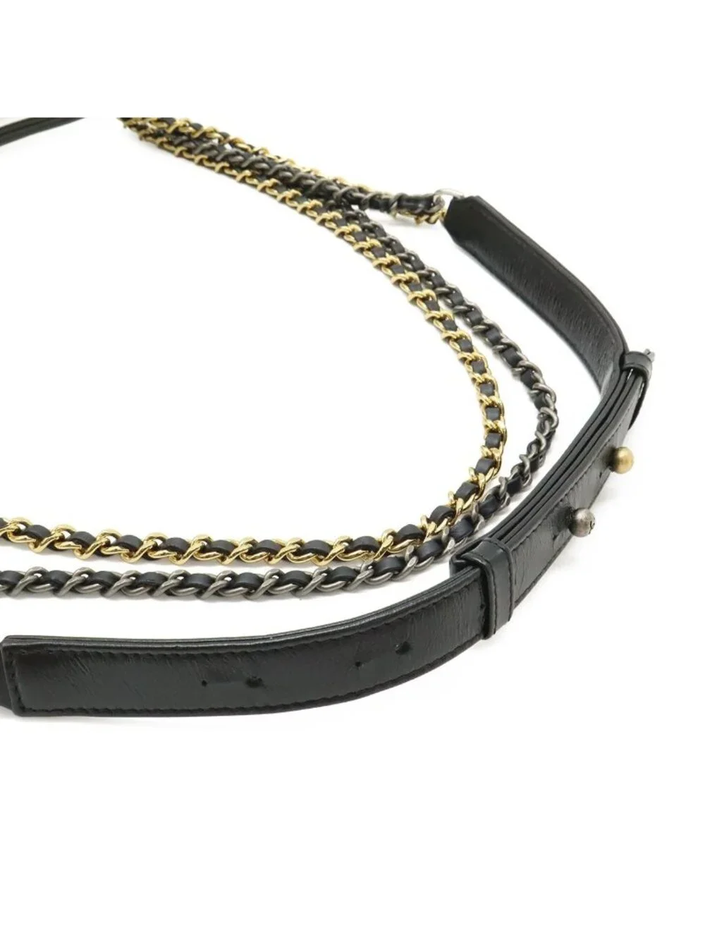 Chanel Gabriel de Large Hobo Chain Shoulder Bag Calfskin Bicolor White Black